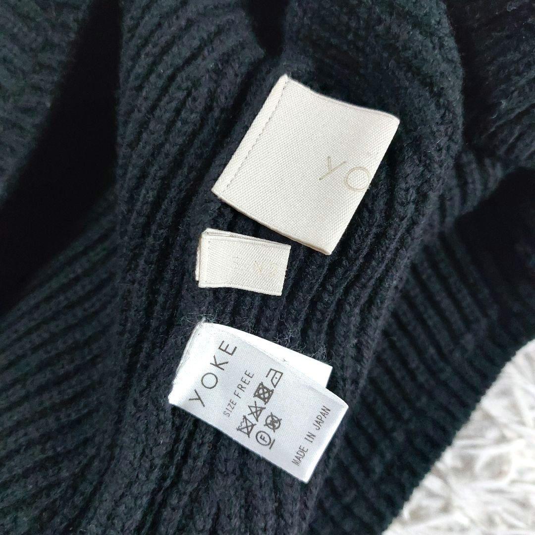 美品 YOKE 23AW 近年モデル ニット バラクラバ ビッグフード ブラック