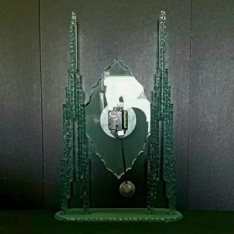 MURANO ムラノ ガラス 氷山 モチーフ 振り子時計 ベネチアン ムラーノ