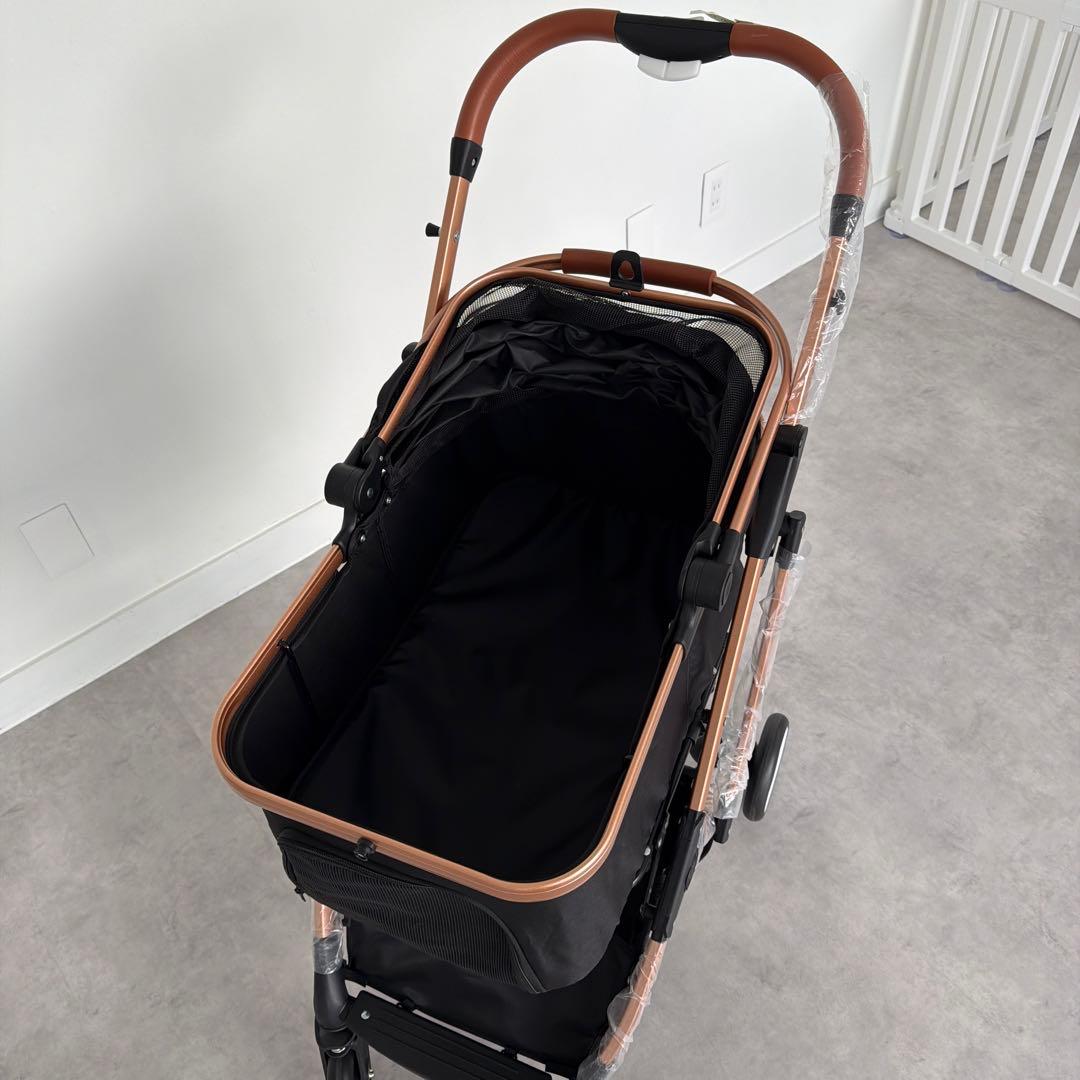 開封済み　未使用　ペットカート ブラック