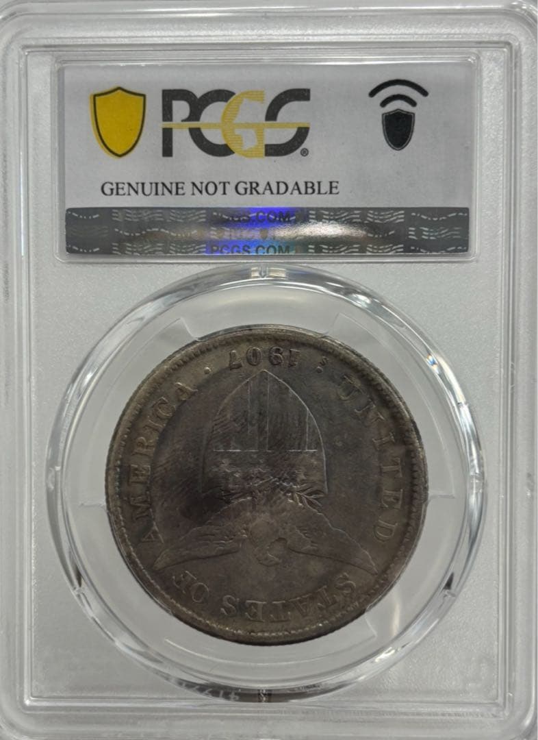 1907-S 年 アメリカ領フィリピン女性立像 火山 乙女 PCGS鑑定