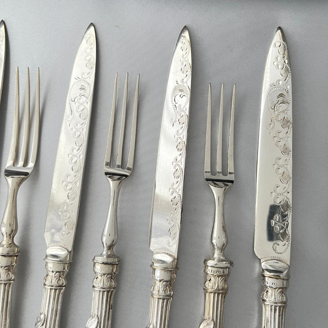 【Hamilton Laidlaw & Co 】アールヌーボー ナイフ/フォーク