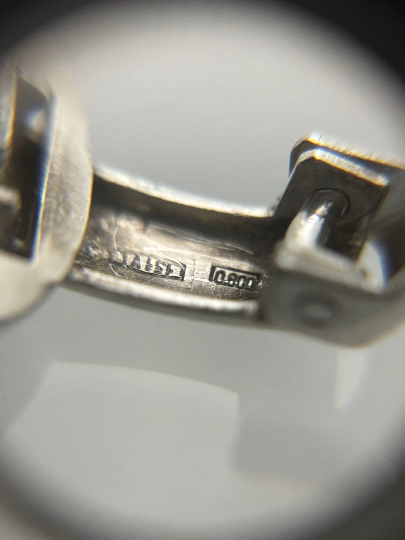 50s ヴィンテージ　イタリアンシルバー　プレート　チェーンブレスレット