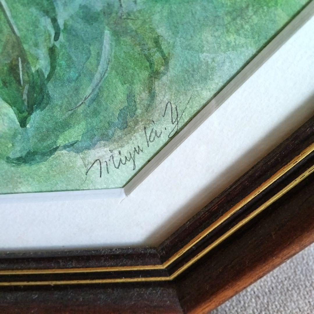 ハイビスカス。画家の作品、古典画水彩、最終値下げ。