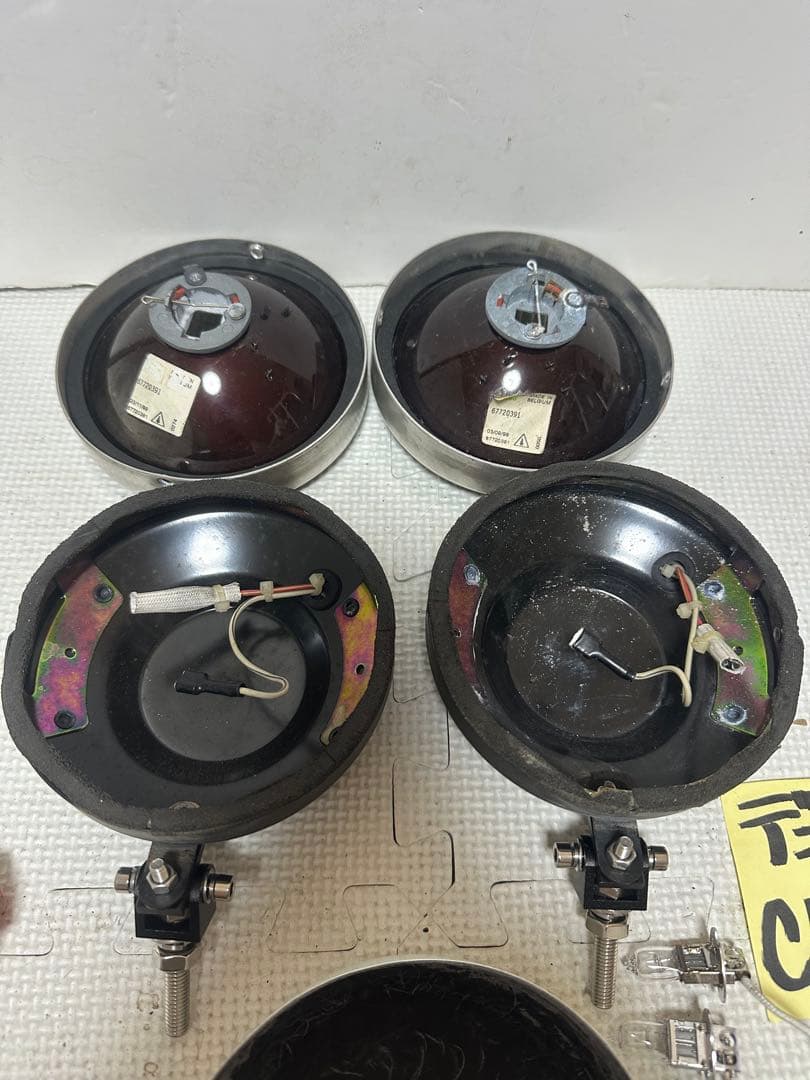 当時物デュアルカウル用CIBIEフォグランプ/ライトカバー付シビエ