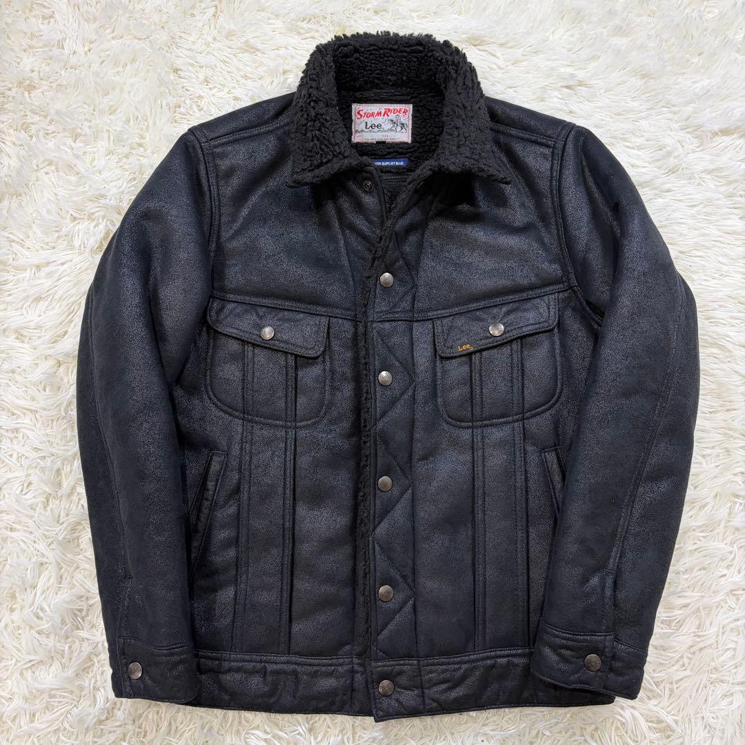 【美品】リー シップスジェットブルー別注 フェイクムートン ストームライダー S