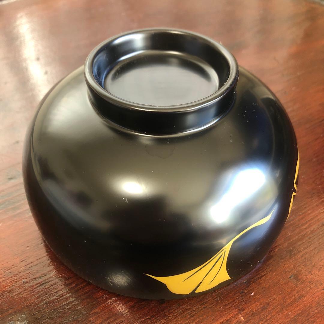 浄法寺塗　夫婦汁椀　銀杏紋　2客　うるみ工芸　天然木　専用箱　未使用品　美品