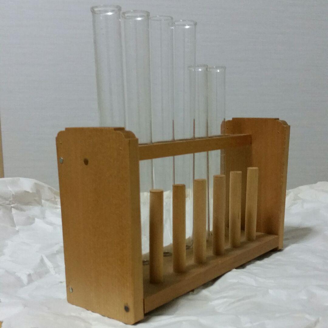 ガラス製試験管6本セット【スタンド付】