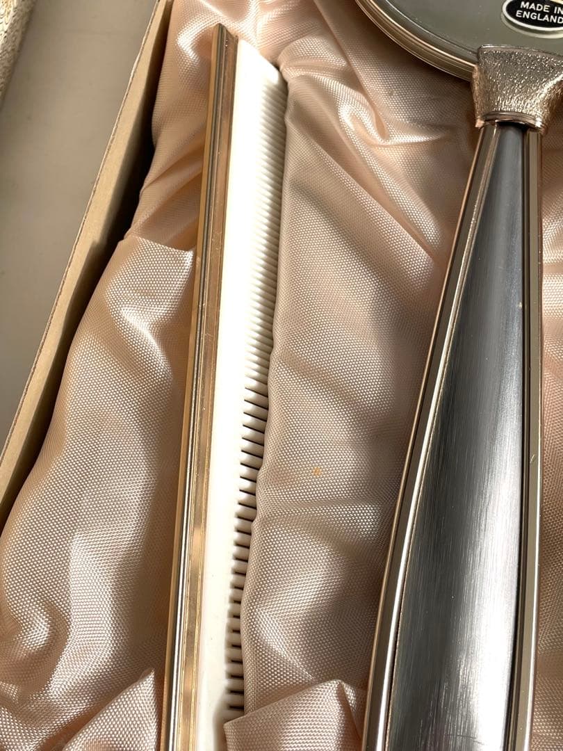 イギリス製 mascot 化粧台セット アンティーク 高級ミラー ブラシセット