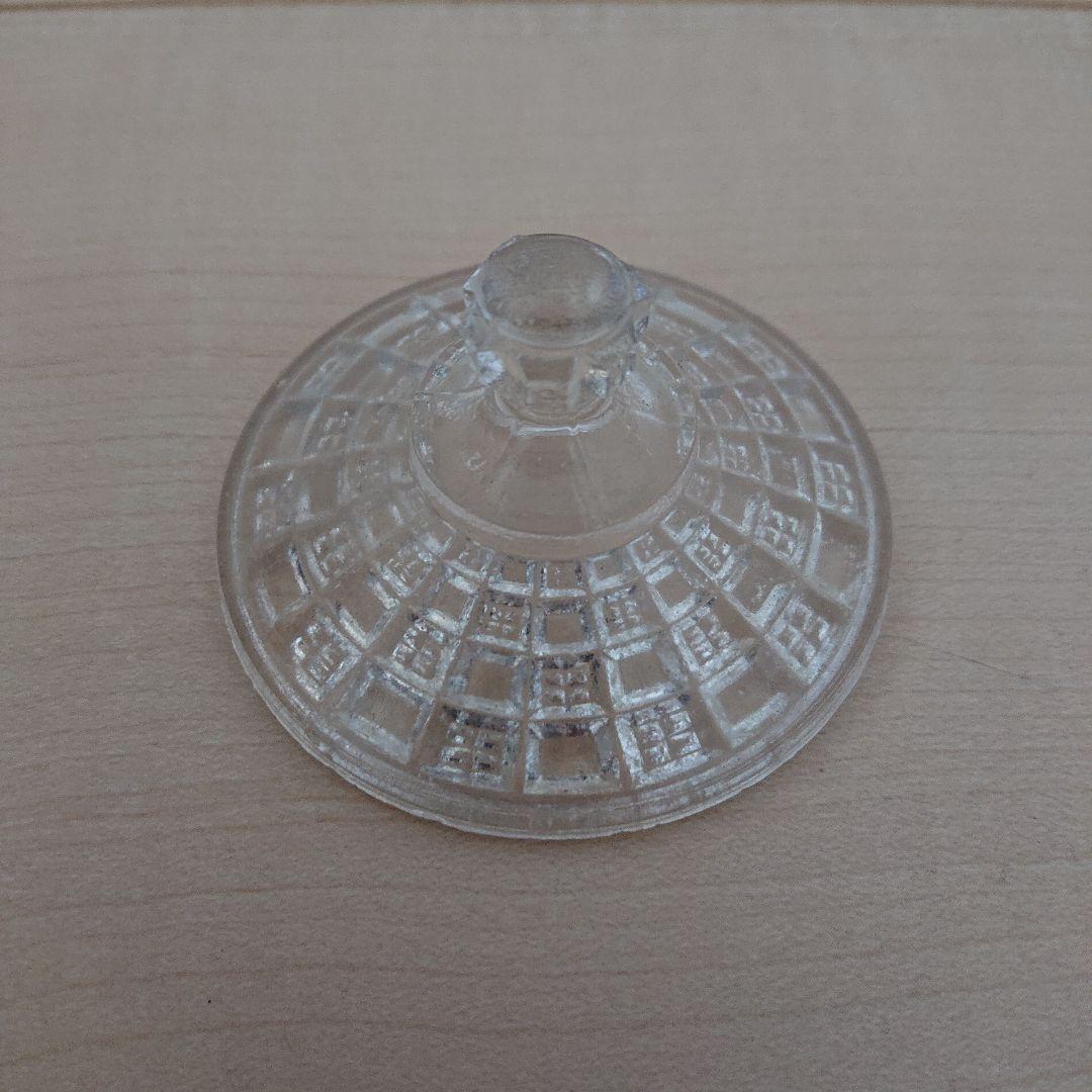 キャンディポット　シュガーポット　ボンボン入れ　プレスガラス　蓋物