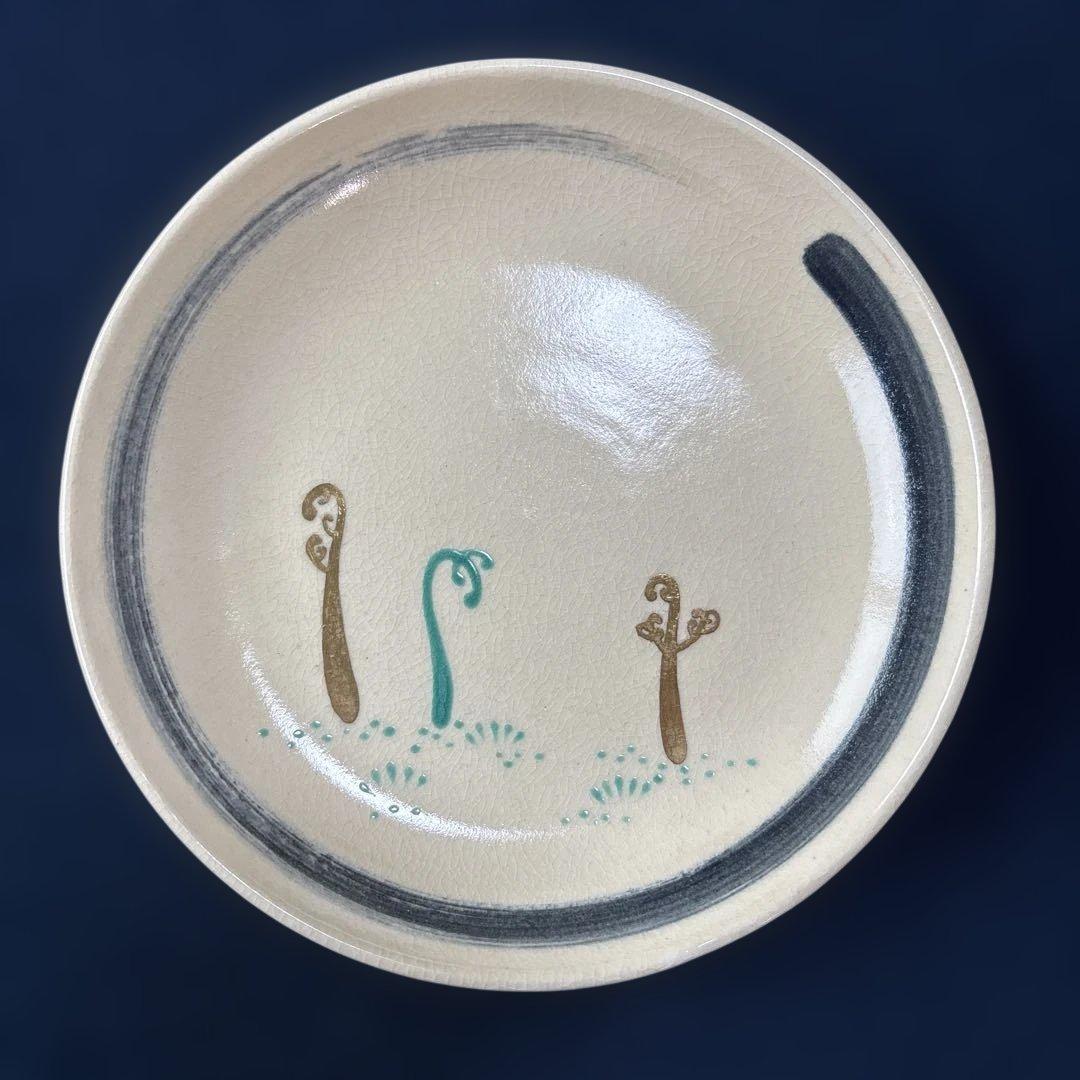 永楽善五郎　即全　仁清写　わらび　銘々皿5客