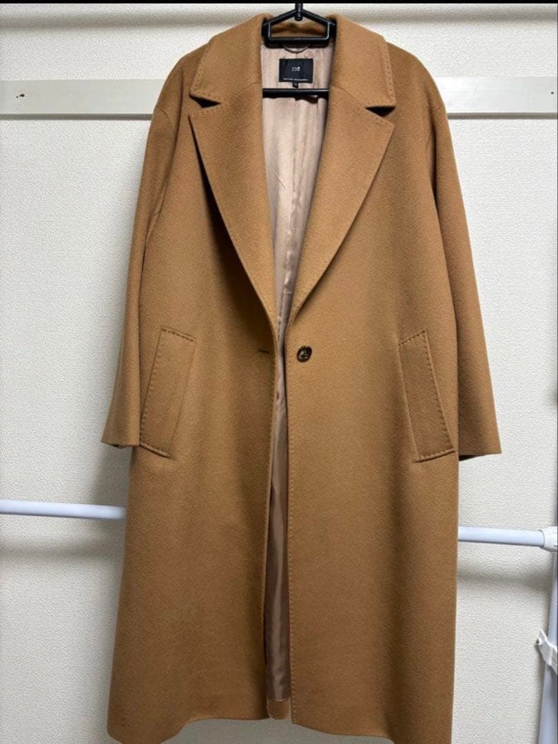 【美品】23区 ロングコート カシミヤ混 46