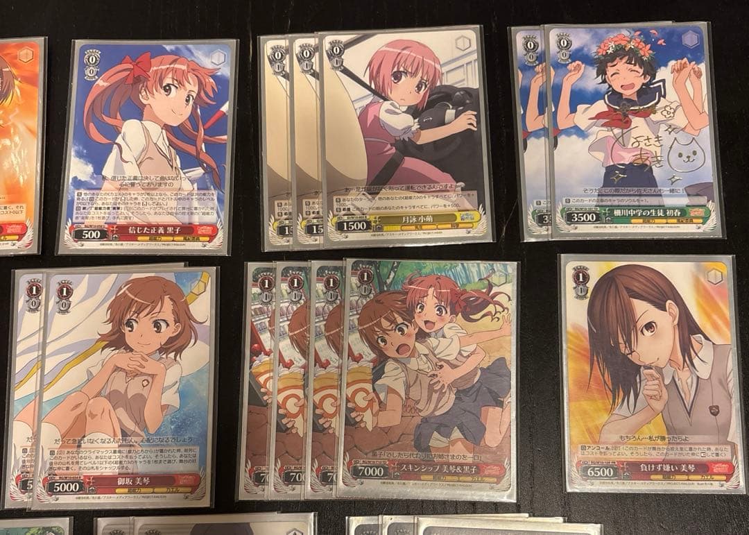 ヴァイスシュヴァルツ　とある科学の超電磁砲　デッキ　サイン有り