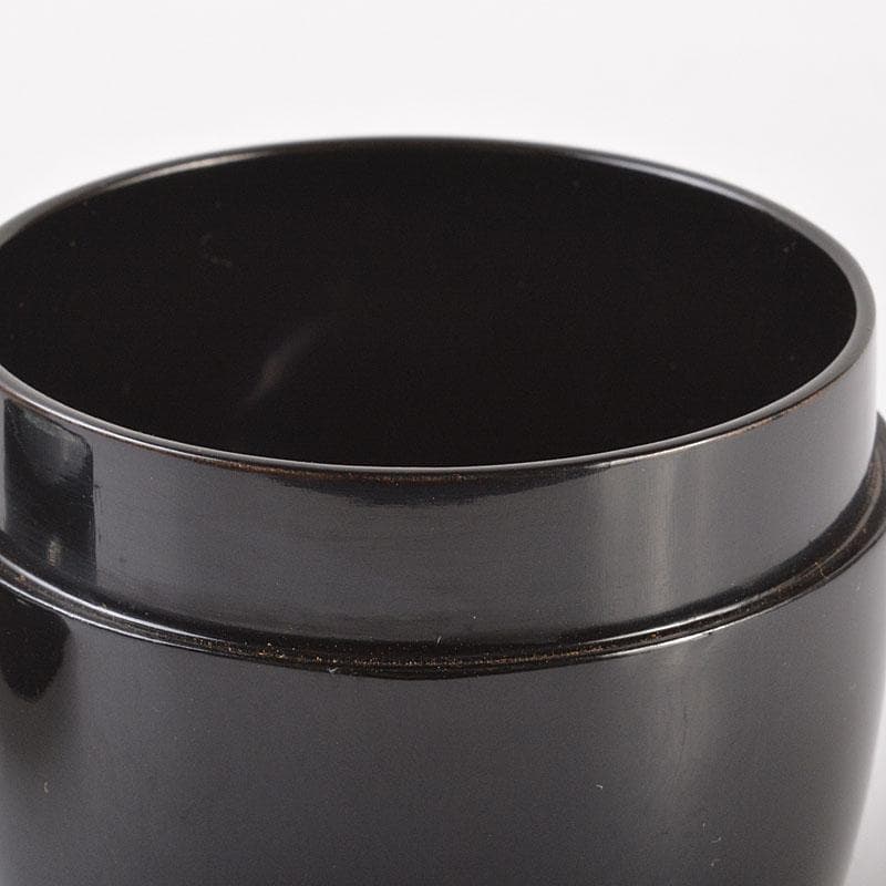 茶道具　朝鮮漆器　黒漆　金命山作　螺鈿扇　寿　棗　共箱　Ｖ　6876