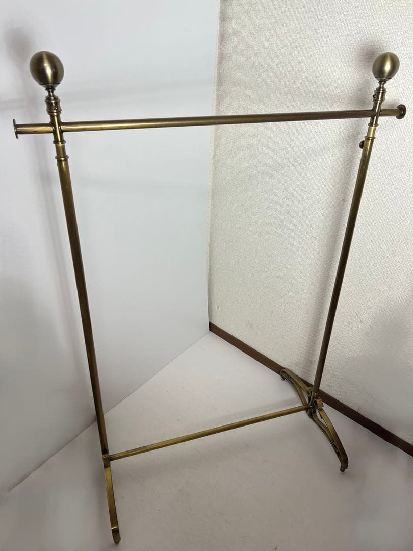 ① アンティーク　ゴールド　ハンガーラック デコラタイプ　幅90cm