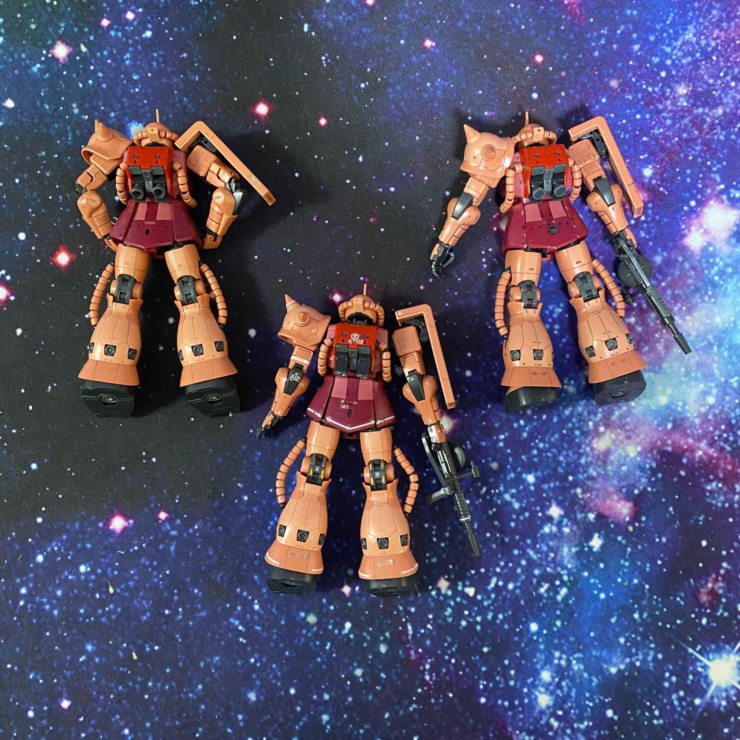 ガンプラ RG 1/144 シャア専用ザク 完成品3体セット