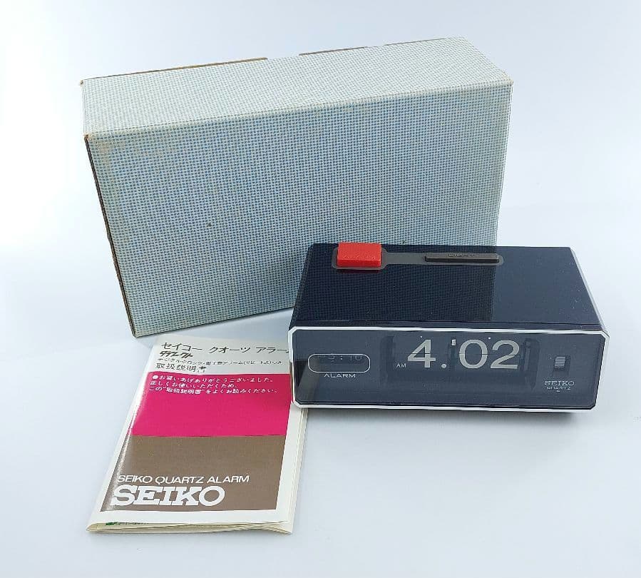 SEIKO ダイレクトクオーツ アラーム 時計 服部時計店 箱入 パタパタ時計