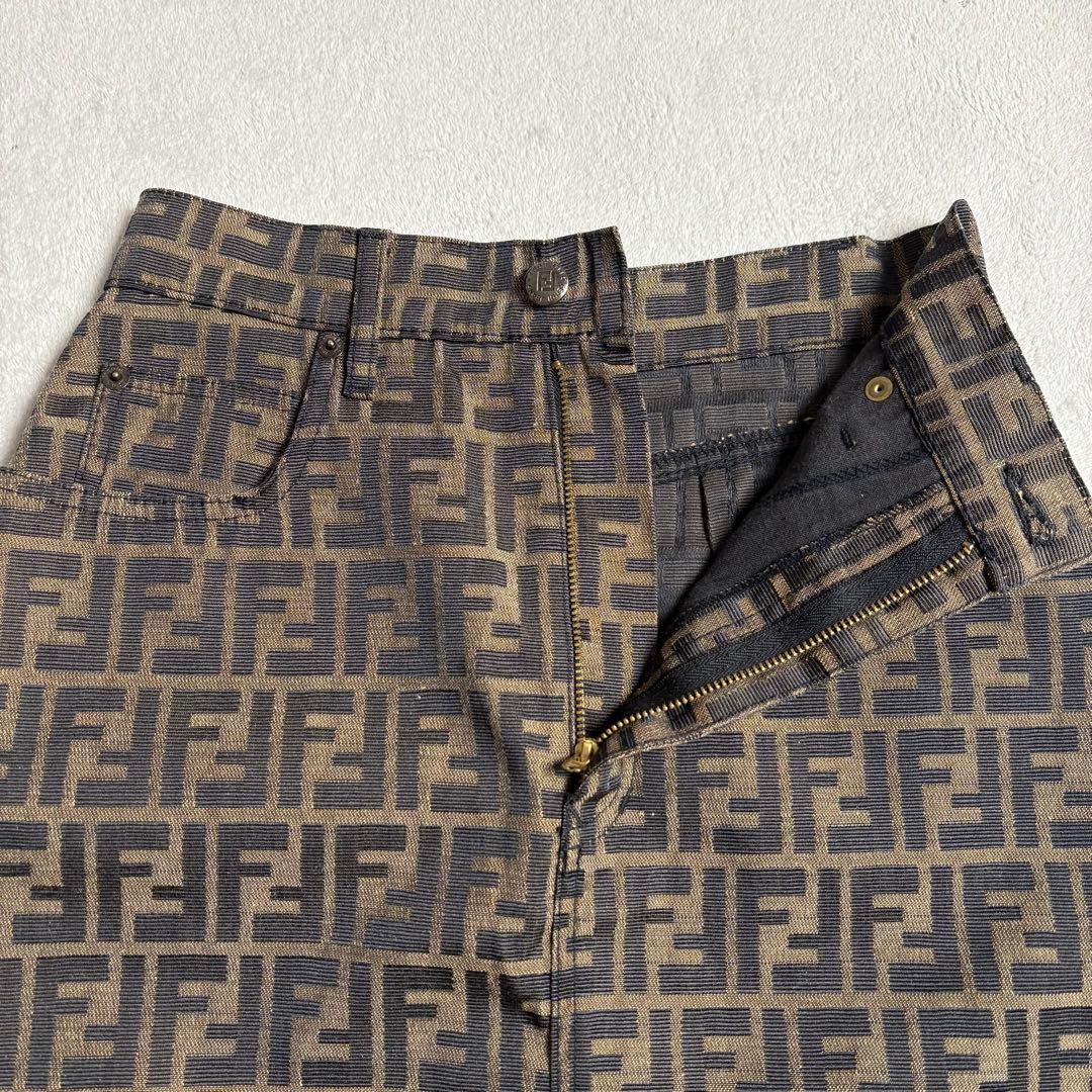 FENDI ズッカ柄　ジャガード　タイトスカート　イタリア製