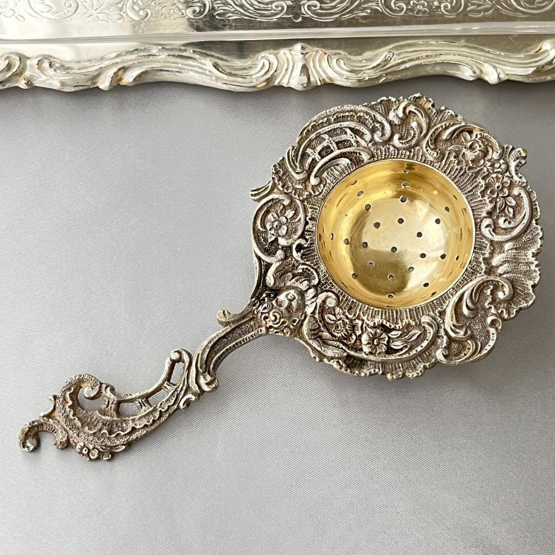 【ドイツ】天使のティーストレナー【シルバープレート】15cm