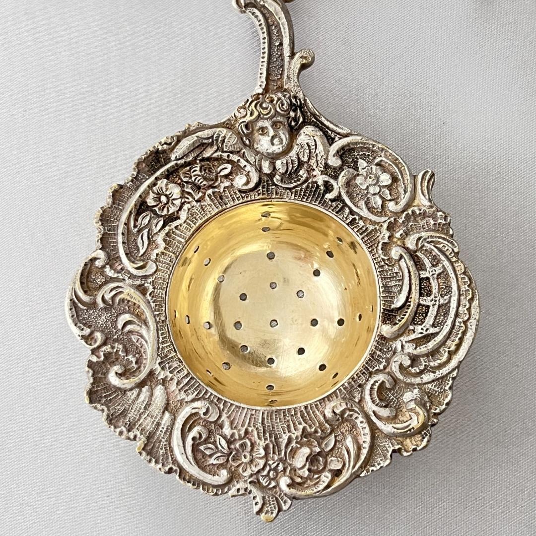 【ドイツ】天使のティーストレナー【シルバープレート】15cm