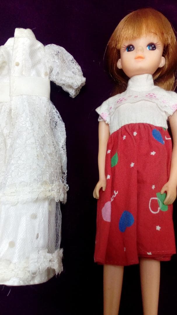 昭和レトロリカちゃん人形２代目３代目シリーズ当時物ウェディングドレスおまけ付き