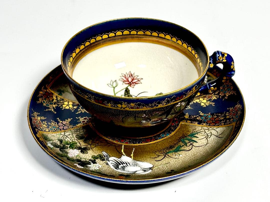 京薩摩の魁 錦光山宗兵衛 デミタスカップ 京焼 薩摩焼