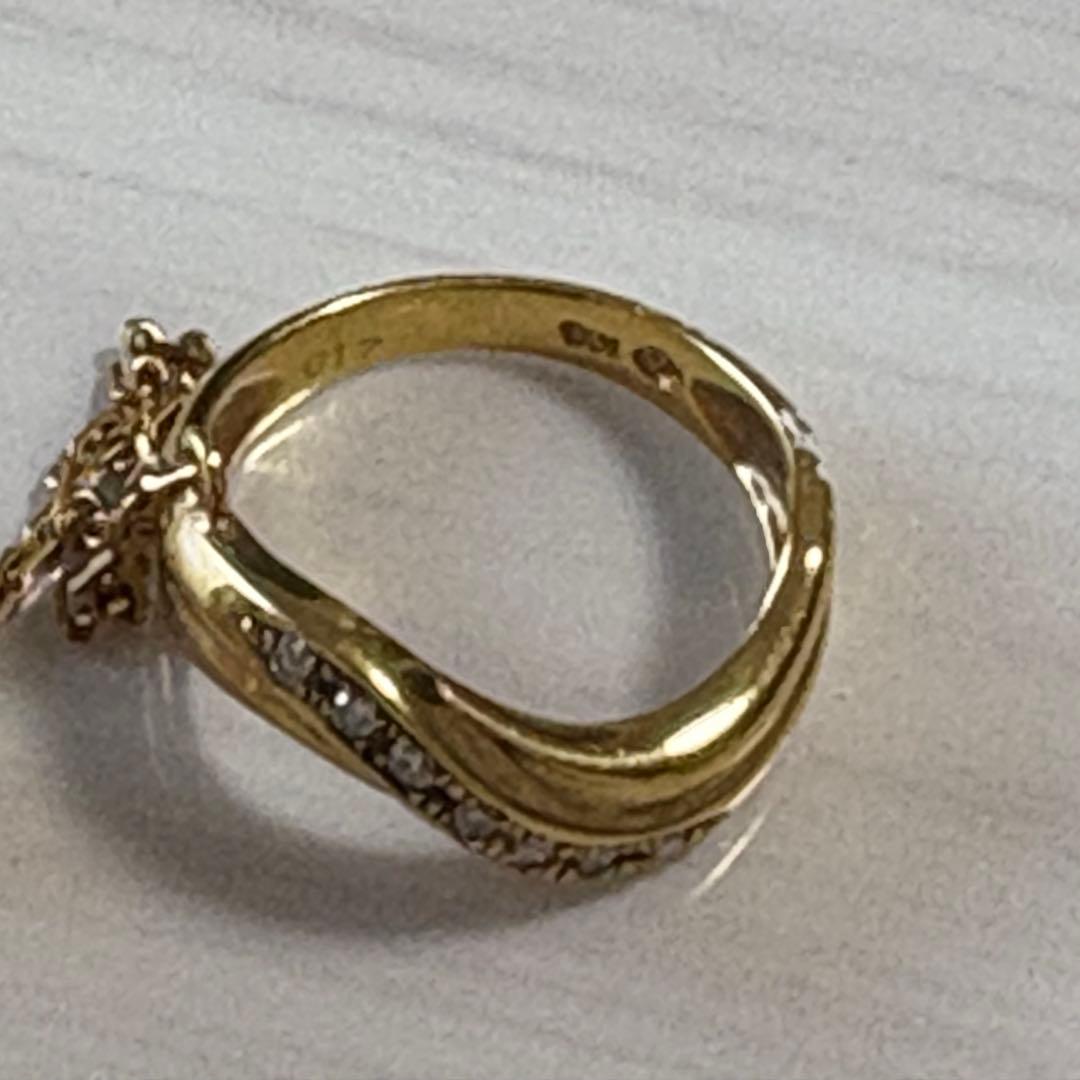 18金ダイヤモンド爪リンクセット