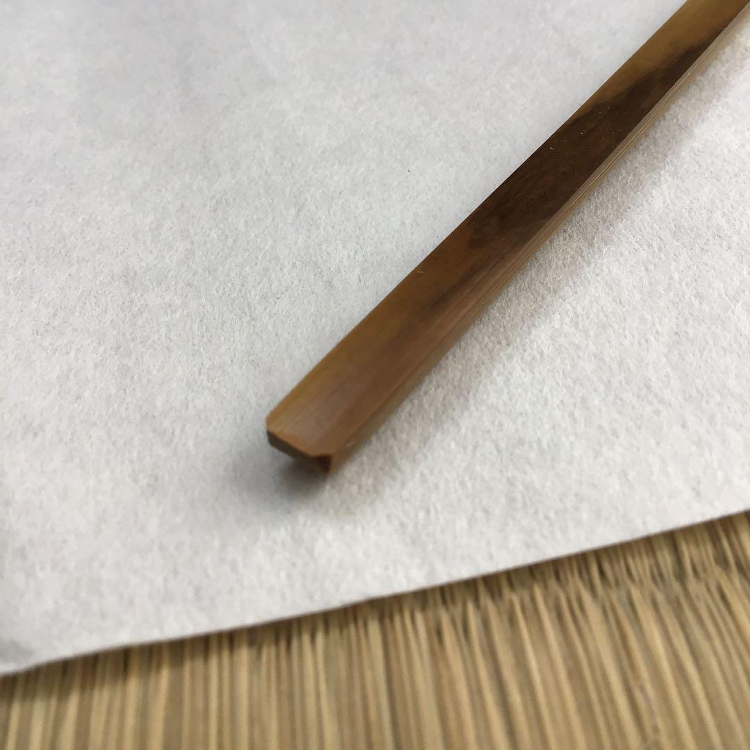 茶道具　茶杓　銘:遠山　影林宗篤作　西垣宗興書付き　竹箱　共箱　紙箱　S90CS