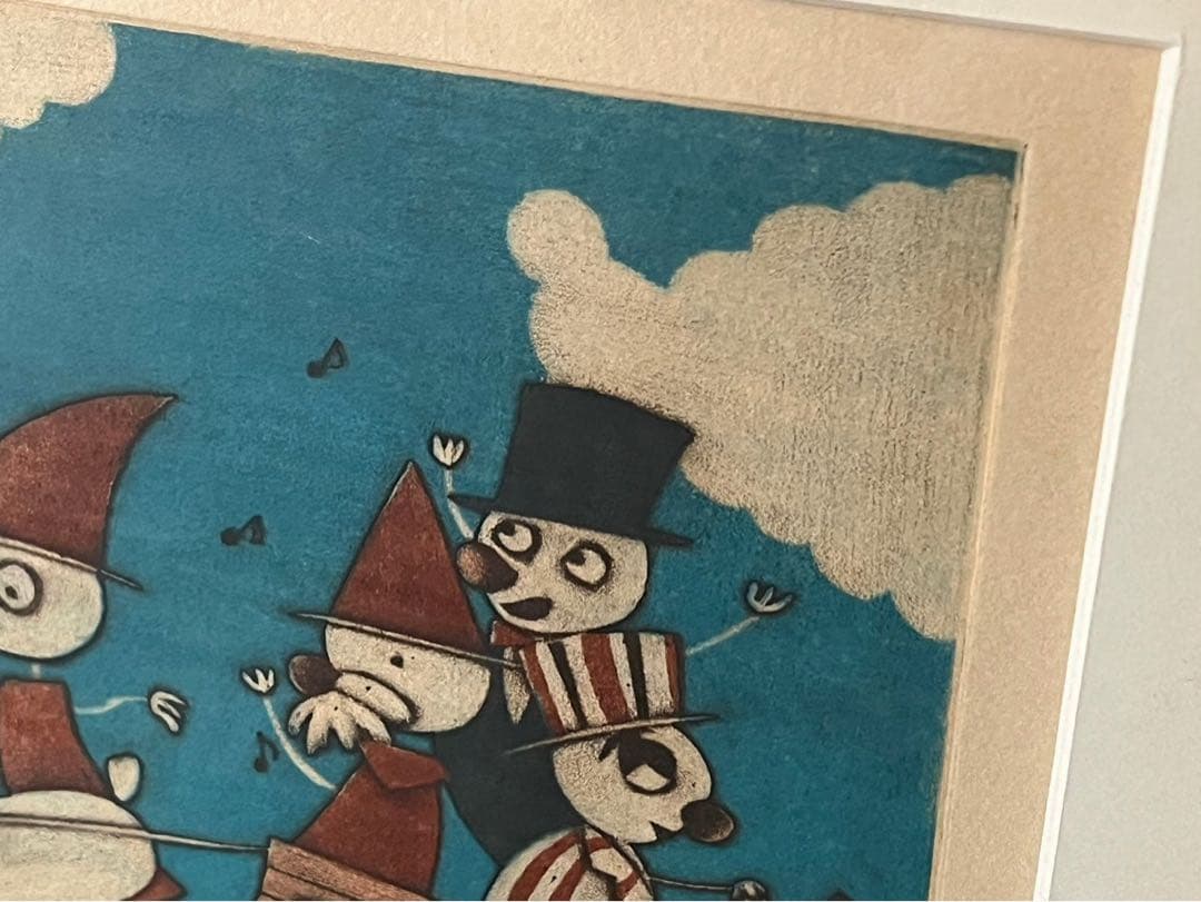 金沢 一彦 銅版画 絵画 山へ行こう インテリア リトグラフ