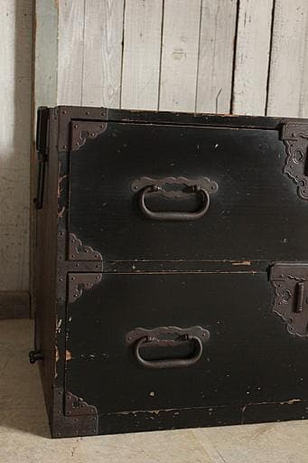 時代　庄内箪笥　2段　時代家具　収納タンス　古家具