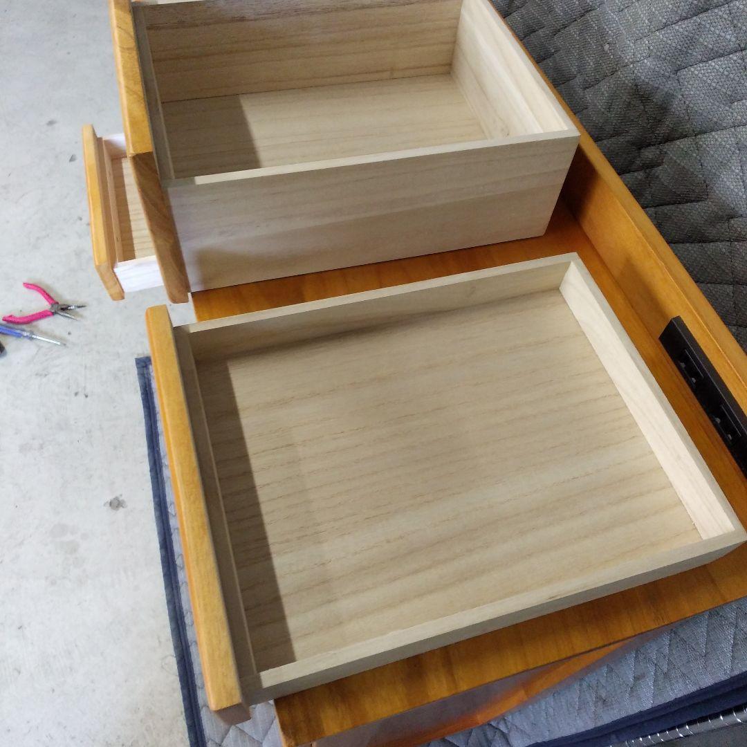 桐製マルチラック収納家具 15引出し+2扉収納