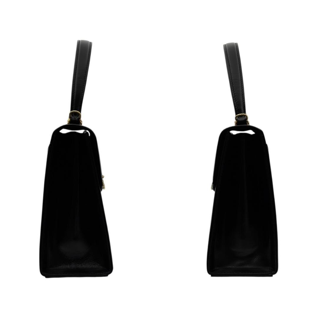 【美品】ロウナーロンドン ロイヤル 2way ハンドバッグ ショルダーバッグ 黒