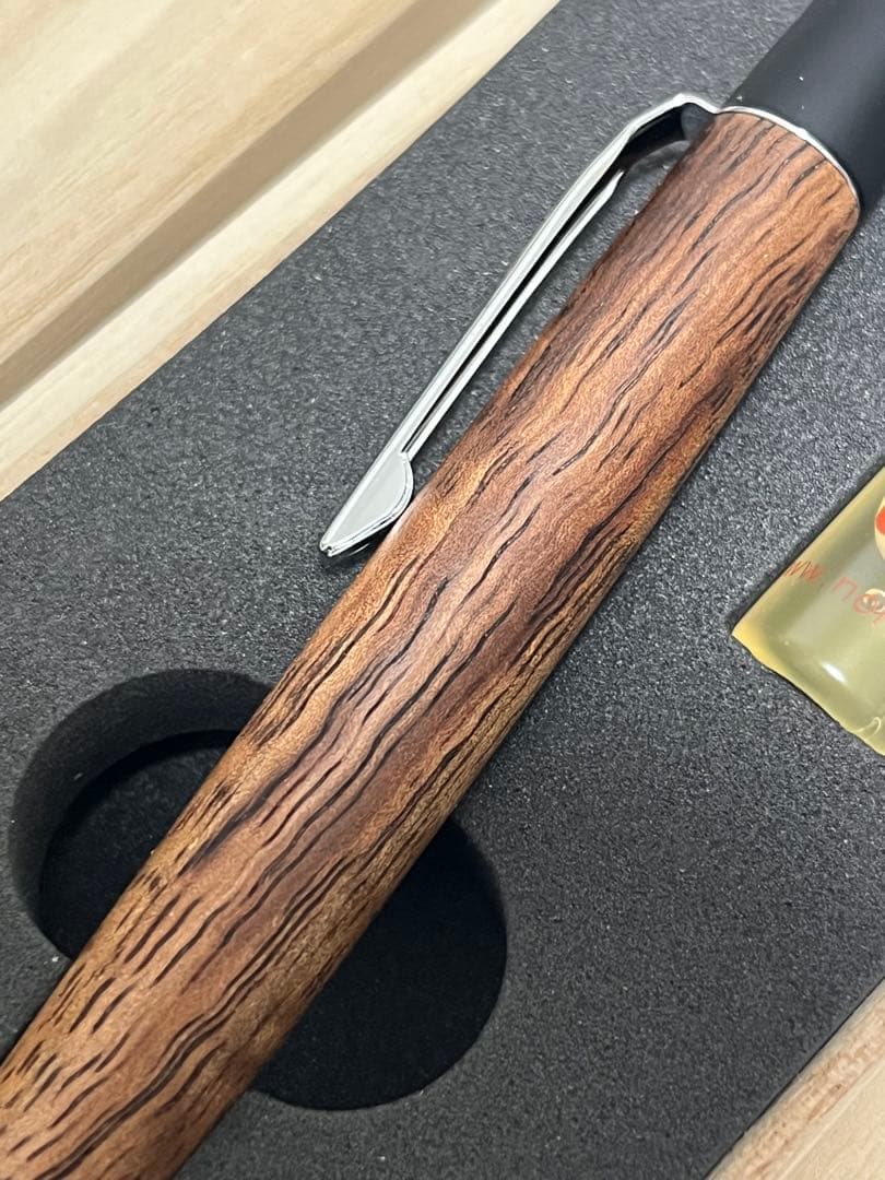 野原工芸 ハワイアンコアカーリー ボールペン　ロータリー SANZO シルバー