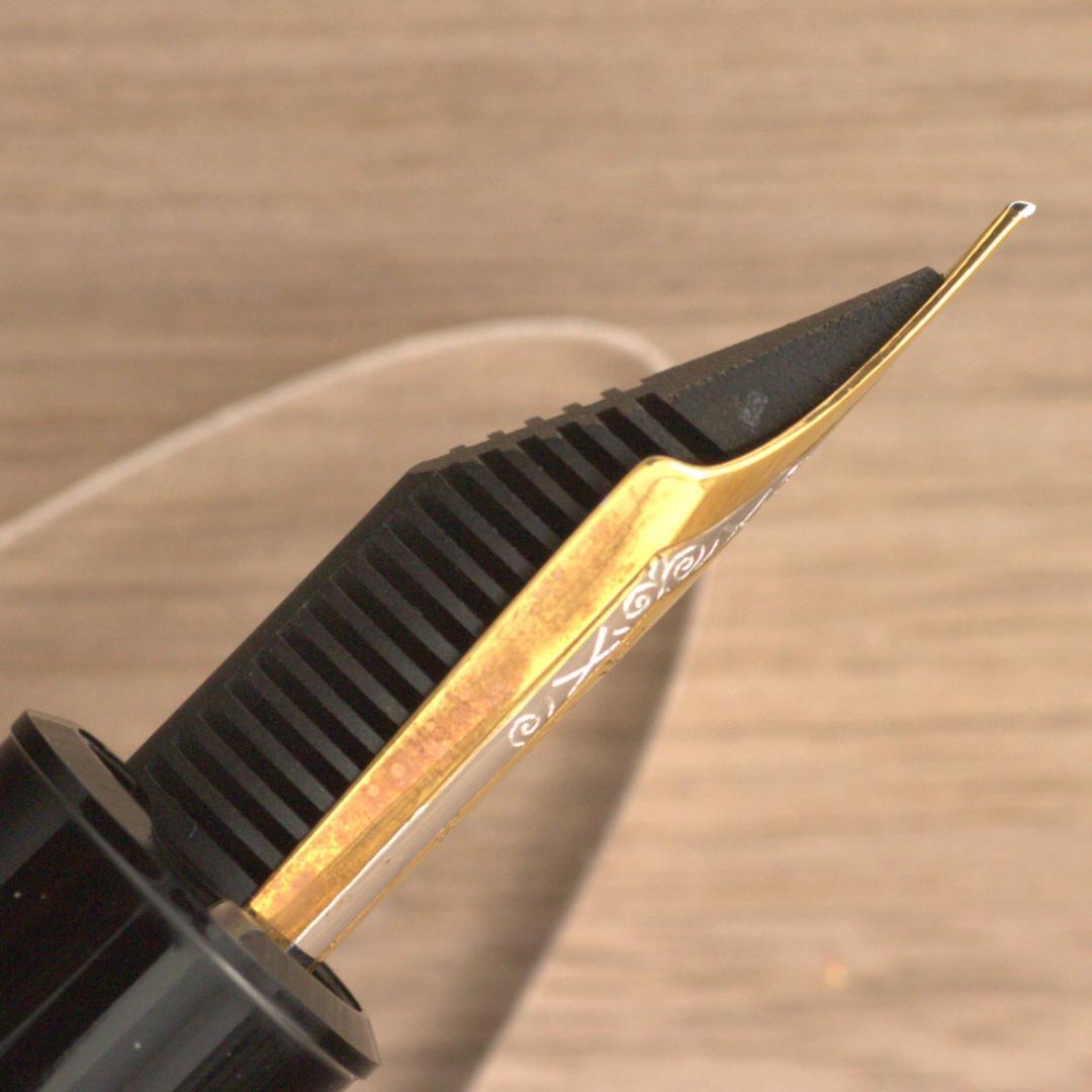 ★美品★　モンブラン　万年筆　149　18C　三帯　F　エボナイト芯　箱インク