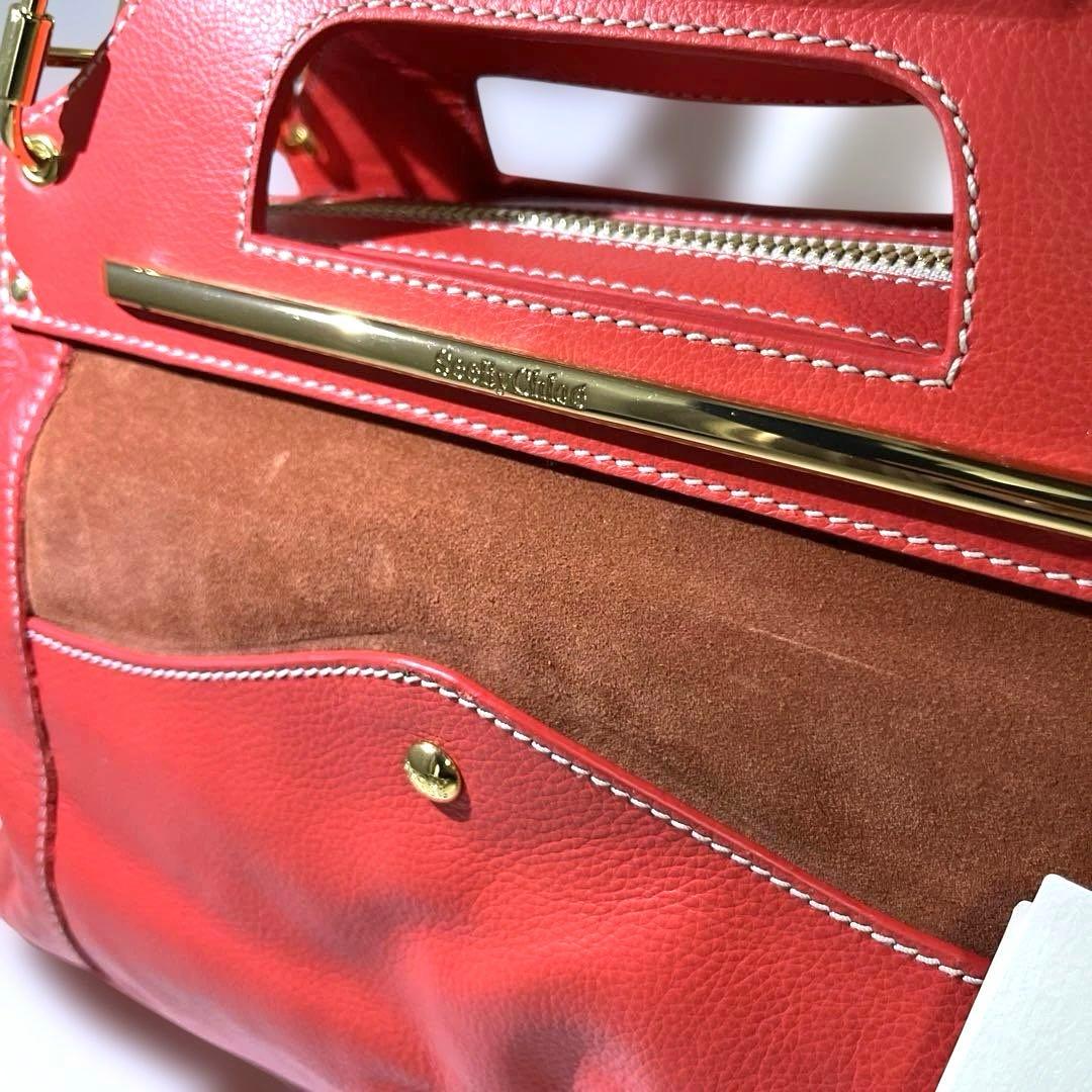 【F】未使用タグ付き！シーバイクロエ　see by chloe バッグ　赤