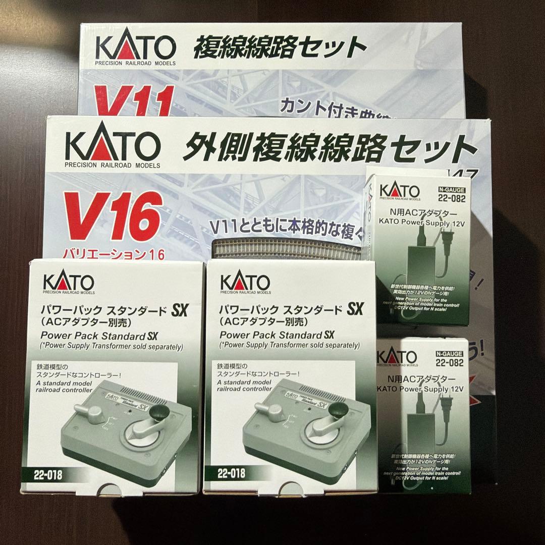 KATO V11 V16 複線線路セット パワーパックスタンダードSX 電源つき