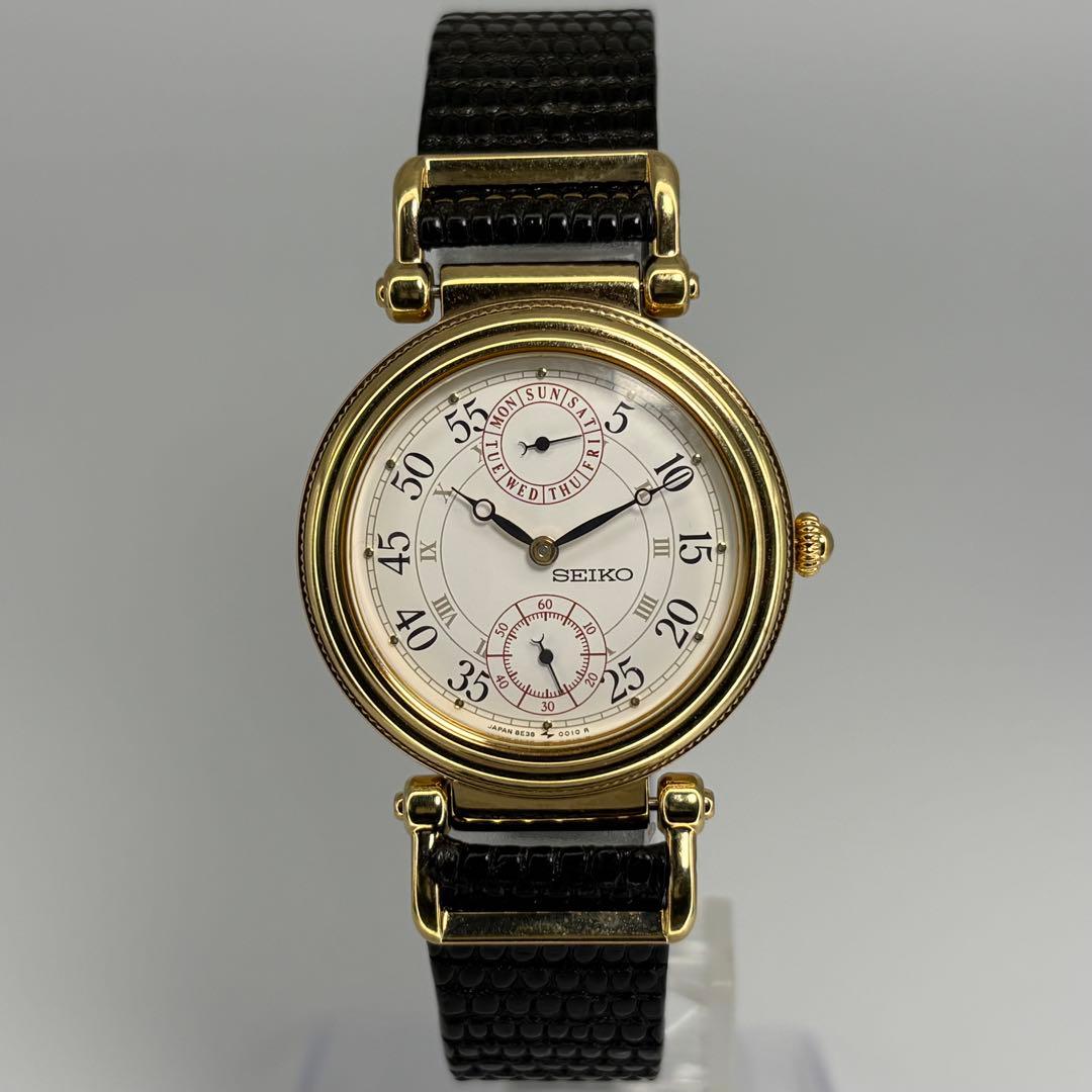 新品同様品 SEIKO セイコー ヌーヴォ 高級クォーツ腕時計 電池交換済