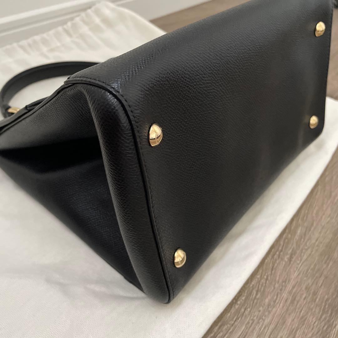 【新品同様】Ferragamo フェラガモ2Wayバッグ 黒