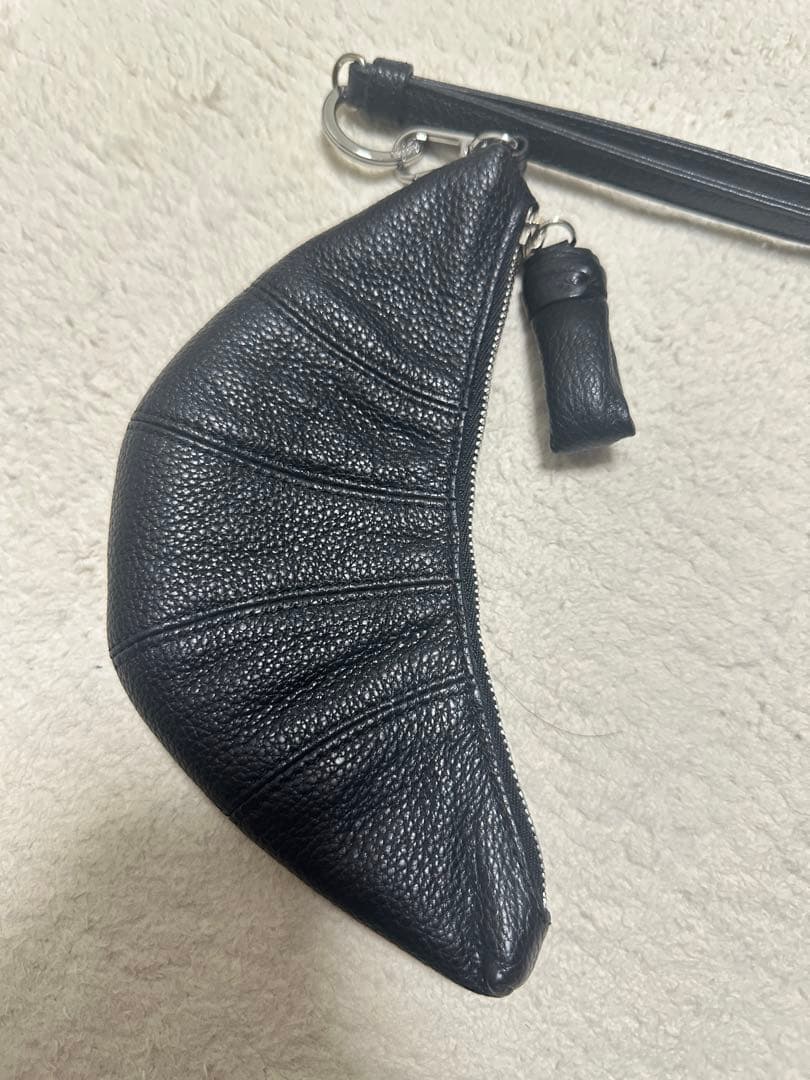 小物 LEMAIRE CROISSANT COIN PURSE BLACK