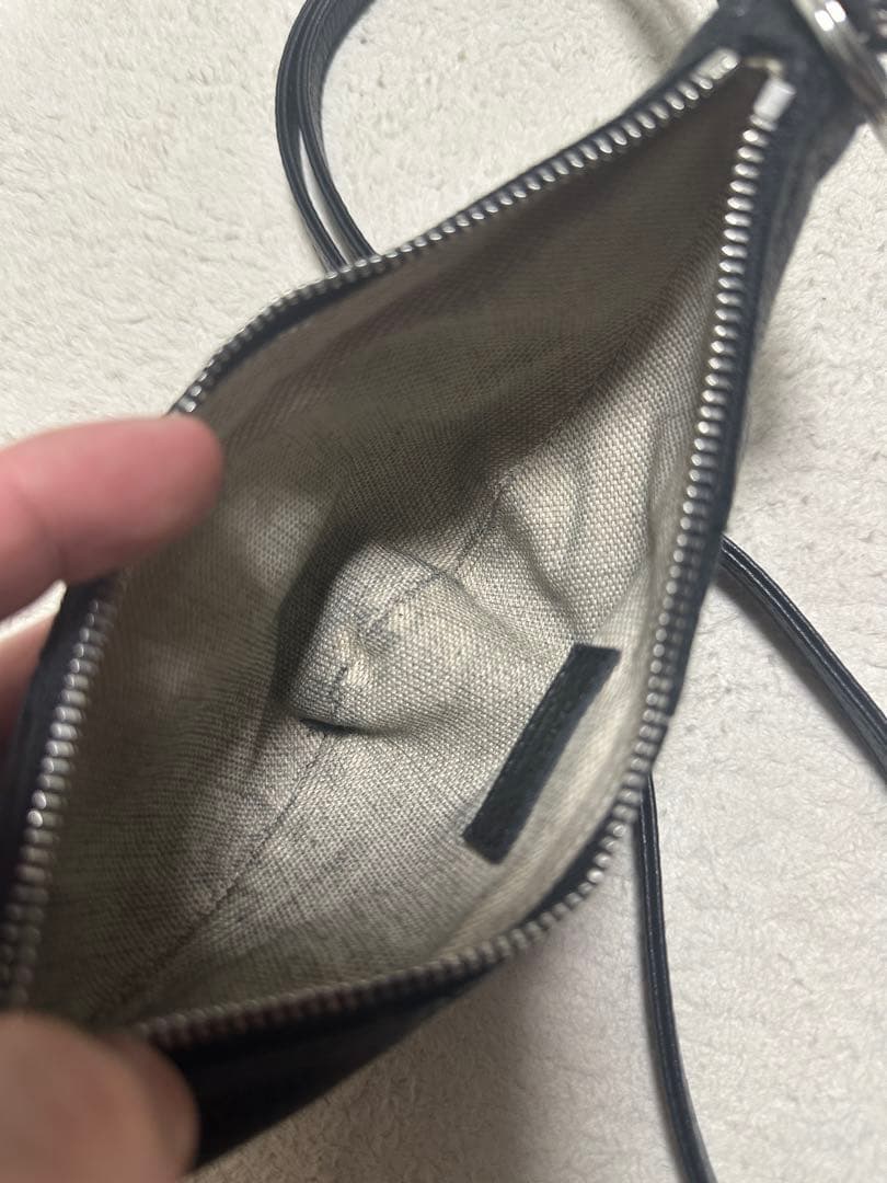 小物 LEMAIRE CROISSANT COIN PURSE BLACK