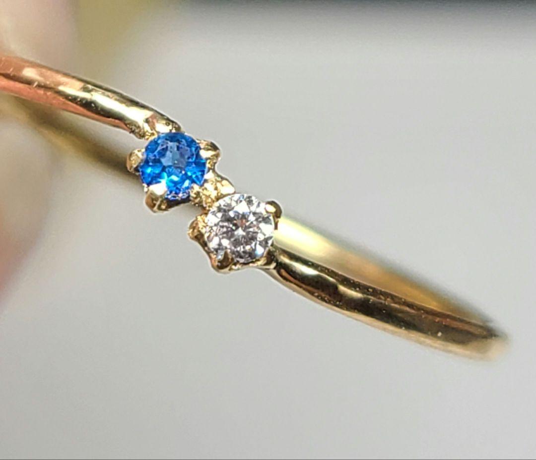 1点のみ!幻達の共演★アーガイルピンクダイヤモンド&アウイナイトリング18金★