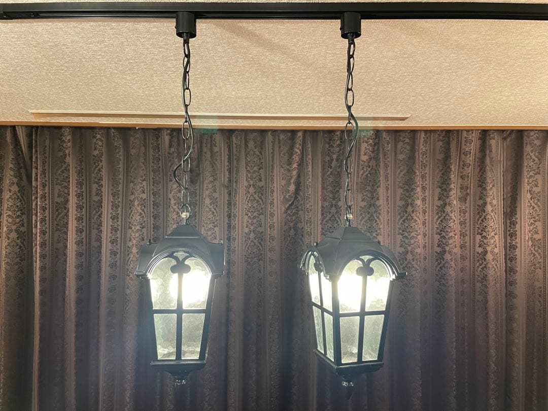 ペンダイトライト 街灯 照明 ダクトレール 間接照明 ２個セット ヴィンテージ