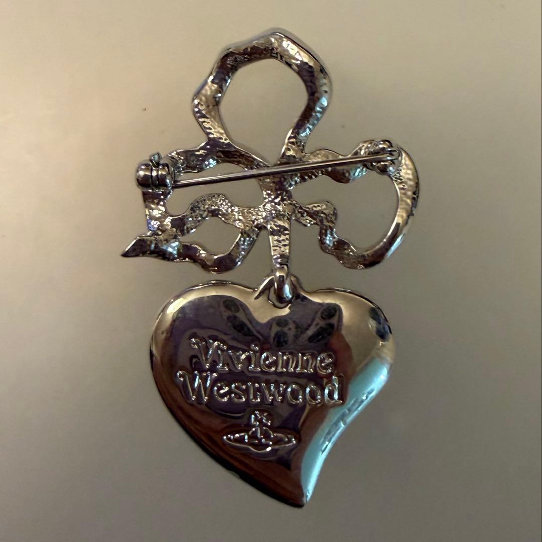保証書付 Vivienne Westwood ブローチ ハートオーブ 未使用
