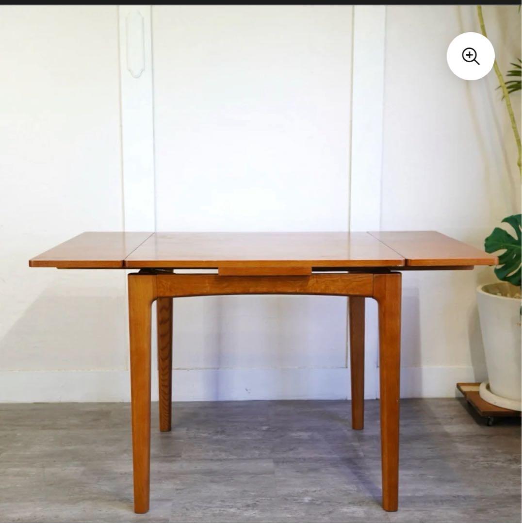 木目調 伸縮可能 ダイニングテーブル
