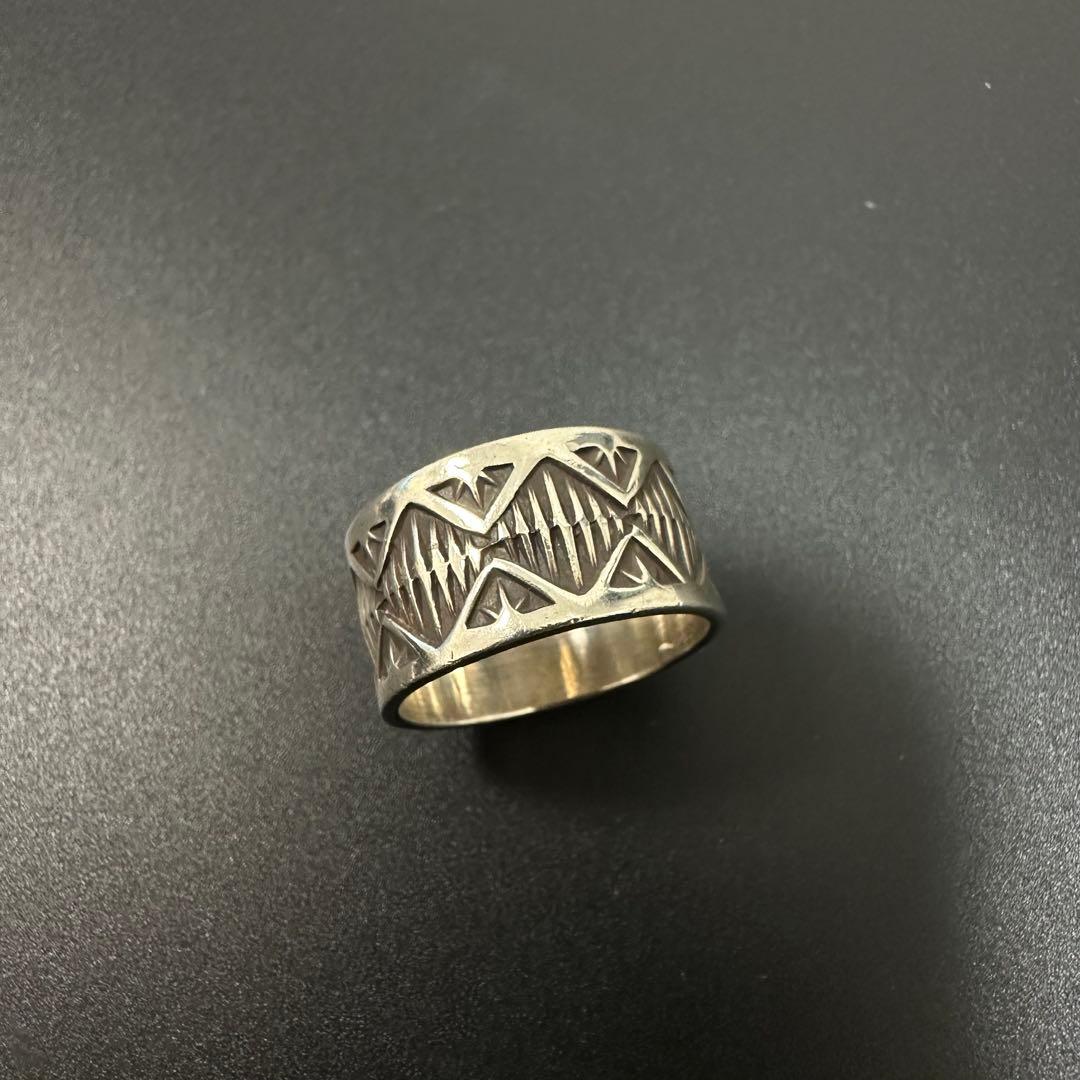 Navajo Darrell cadman スタンプワーク リング 19号