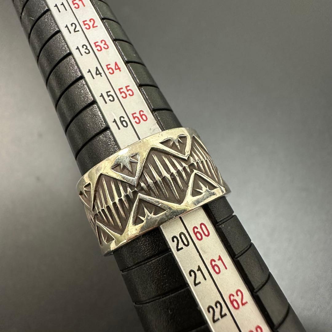 Navajo Darrell cadman スタンプワーク リング 19号