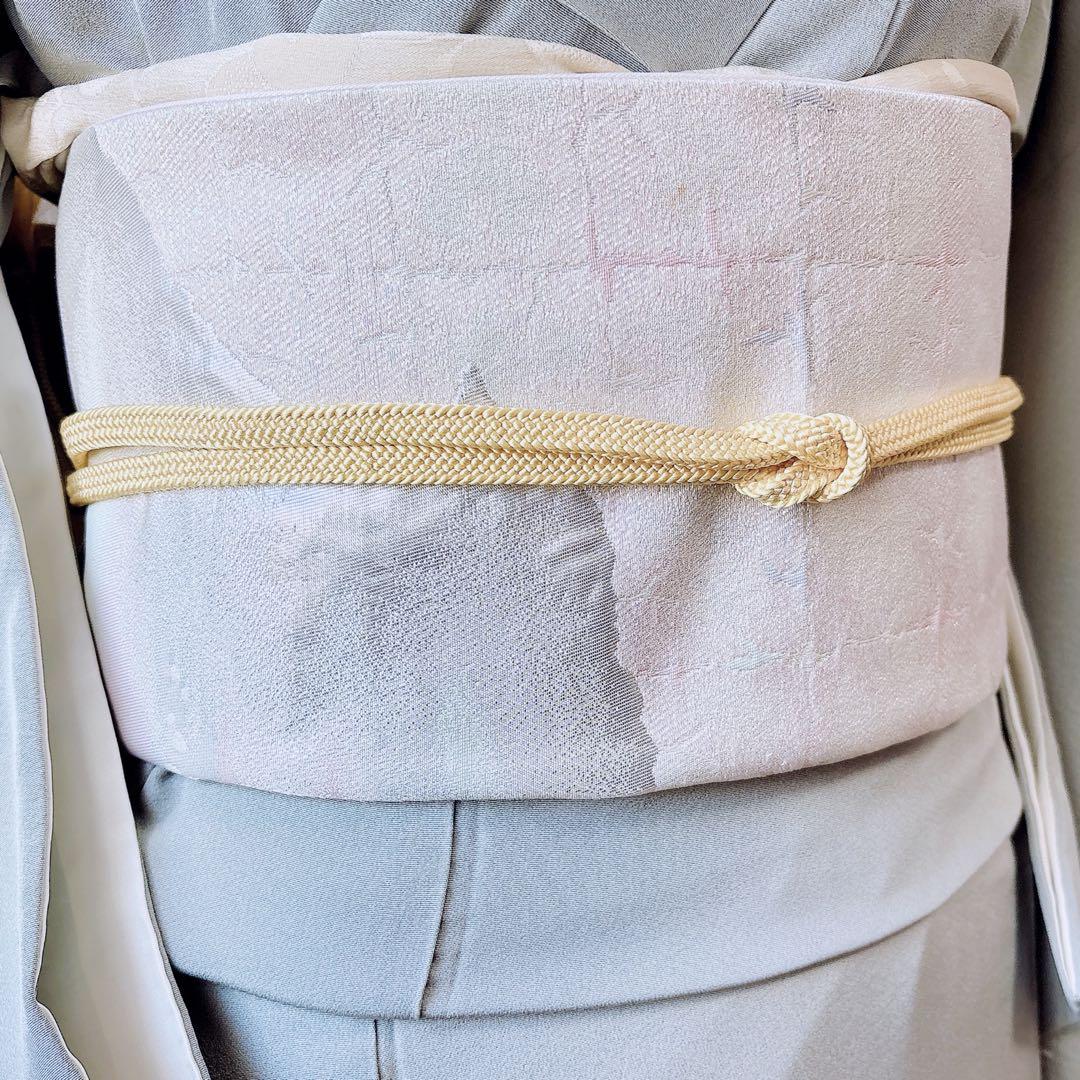 難有　正絹　訪問着　フルセット　裄66 67 L M 卒業式　入学式　袋帯