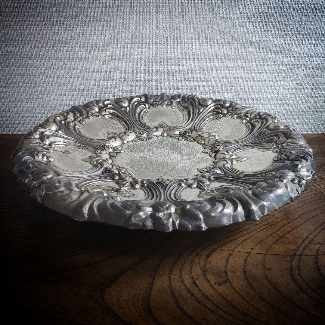 フルーツトレイ 果物皿 シルバープレート ミッドセンチュリー アンティーク