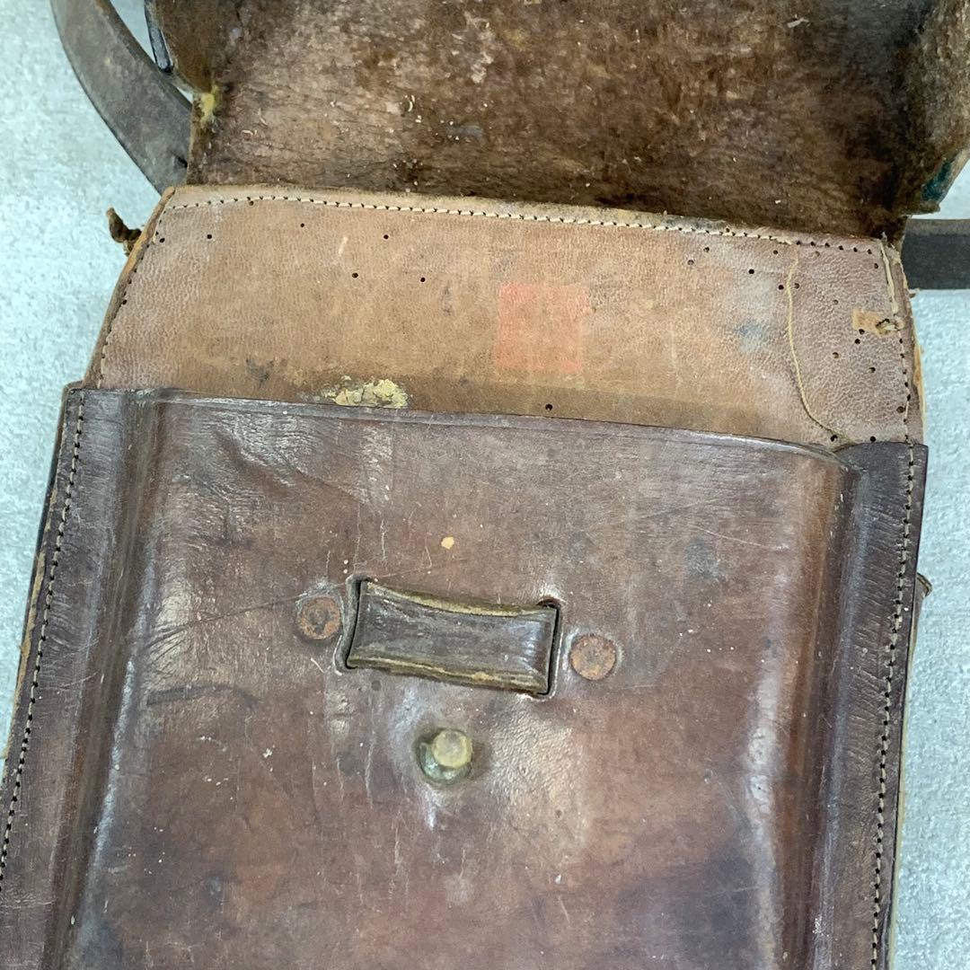 【Cy'shops】旧日本軍将校鞄 星印 水筒 当時物 時代物