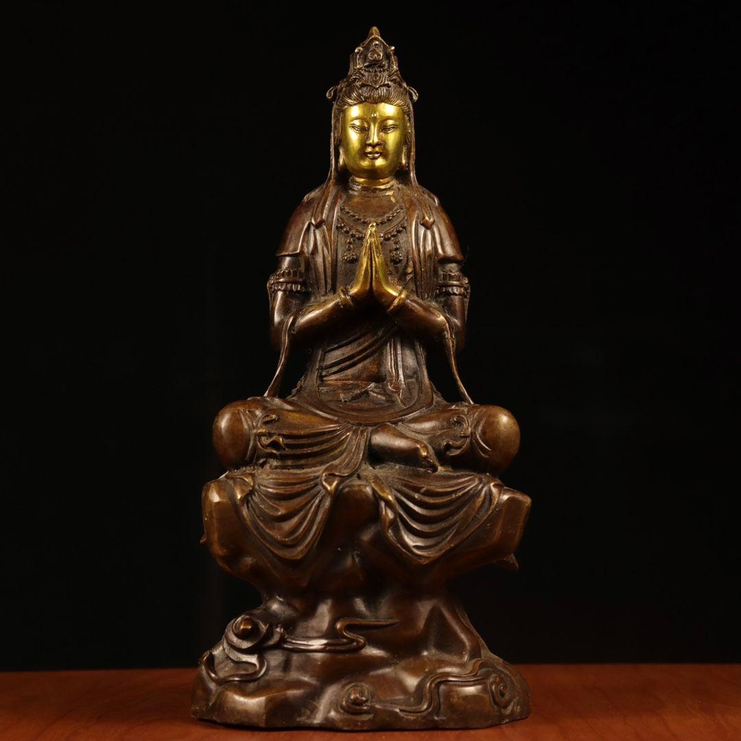 仏教美術 仏像 自在観音 小仏像 銅製 銅器