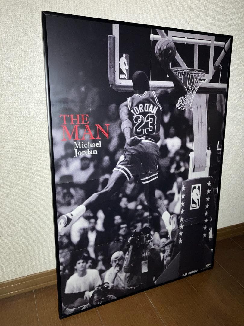 マイケル ジョーダン３ JORDAN BULLSブルズ NBA 額付 ポスター
